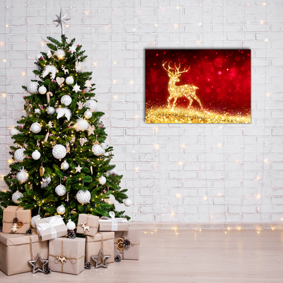 Plexiglas® Wall Art Golden Reindeer Christmas Decoration