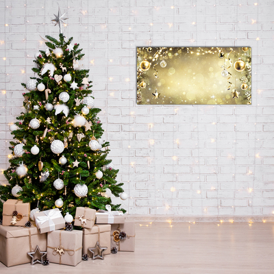 Acrylic Print Gold Christmas Holiday Decorations