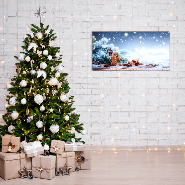 Acrylic Print Gingerbread Christmas holidays Snow