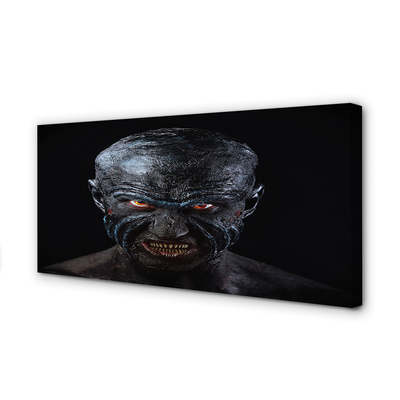 Canvas print A character awful bald with red eyes