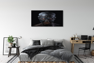 Canvas print A character awful bald with red eyes