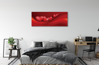 Canvas print Background red heart
