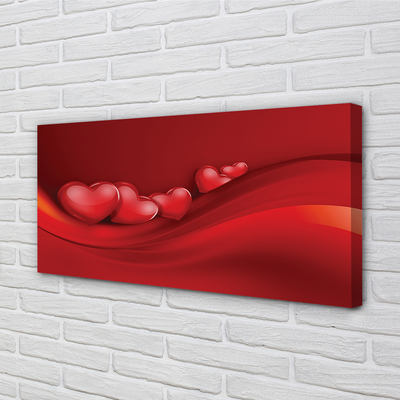 Canvas print Background red heart