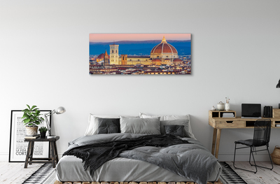 Canvas print Italy cathedral panoramic night