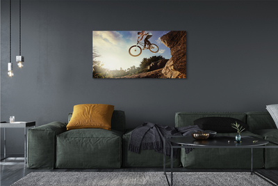 Canvas print Mountain sky clouds