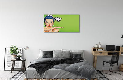 Canvas print Arch female red lips