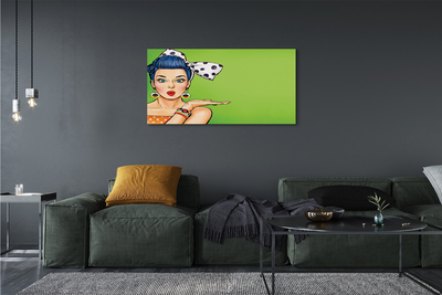 Canvas print Arch female red lips