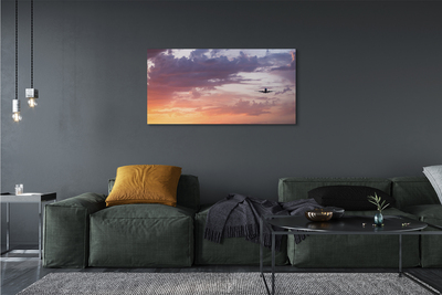 Canvas print Clouds light plane of the sky