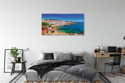 Canvas print Spain beach city coast