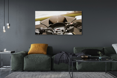 Canvas print Motorcycle road high in the sky