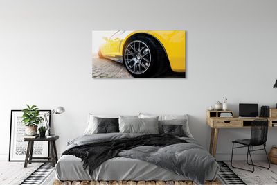 Canvas print Yellow car