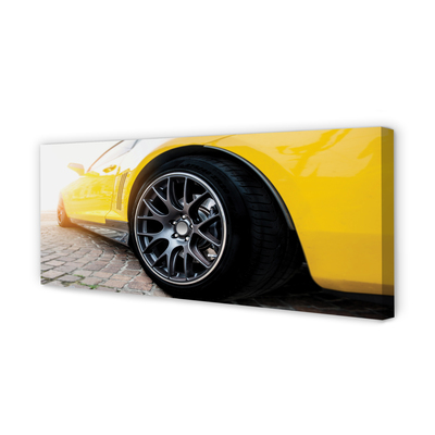 Canvas print Yellow car