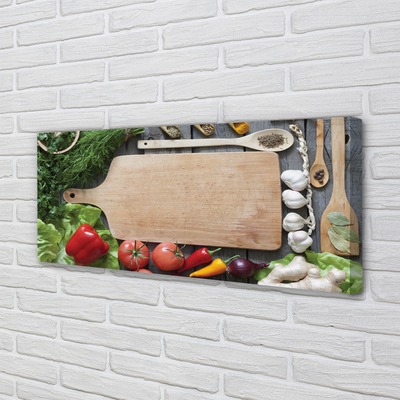 Canvas print Board of parsley spices