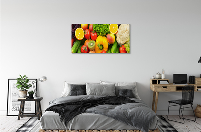 Canvas print Kiwi cucumber cauliflower