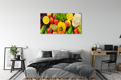 Canvas print Kiwi cucumber cauliflower