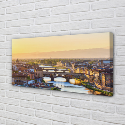 Canvas print Italy sunrise panorama
