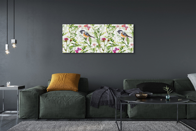 Canvas print Bird painted on the grass