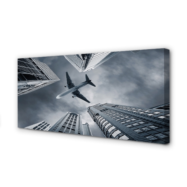 Canvas print City sky cloud aircraft