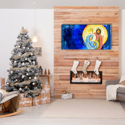 Canvas print Abstraction Holy Family Winter