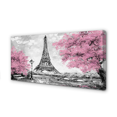Canvas print Paris spring tree