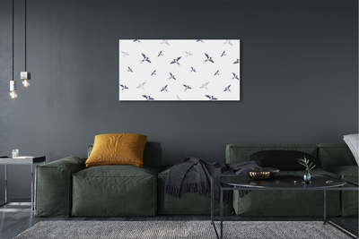 Canvas print Birds with flowers