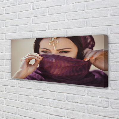 Canvas print Purple material wife