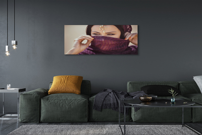 Canvas print Purple material wife