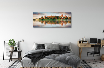 Canvas print Krakow castle river