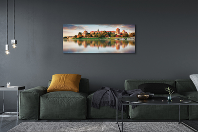 Canvas print Krakow castle river