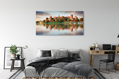 Canvas print Krakow castle river