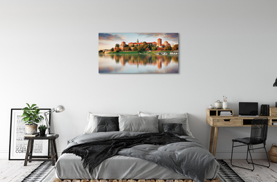 Canvas print Krakow castle river