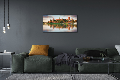 Canvas print Krakow castle river