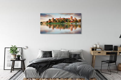 Canvas print Krakow castle river