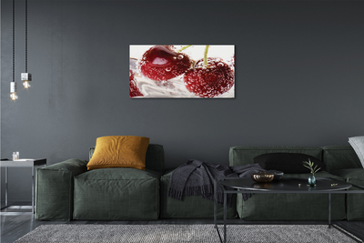 Canvas print Wet cherries