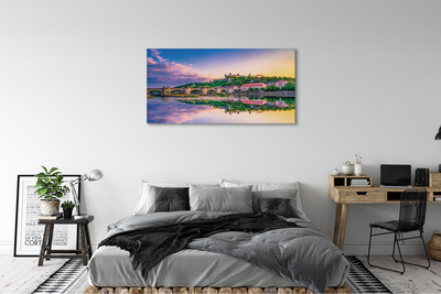 Canvas print River sunset germany