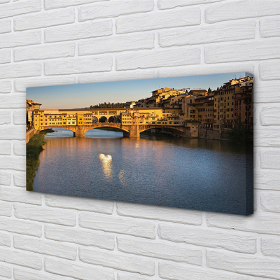 Canvas print Italy bridged sunrise