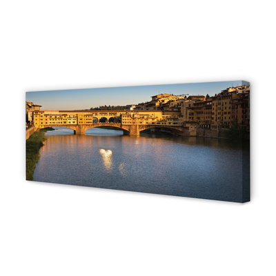 Canvas print Italy bridged sunrise