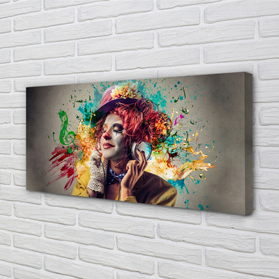 Canvas print Clown painting notes