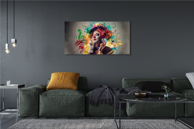 Canvas print Clown painting notes