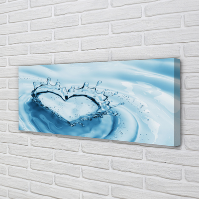 Canvas print Water drops heart