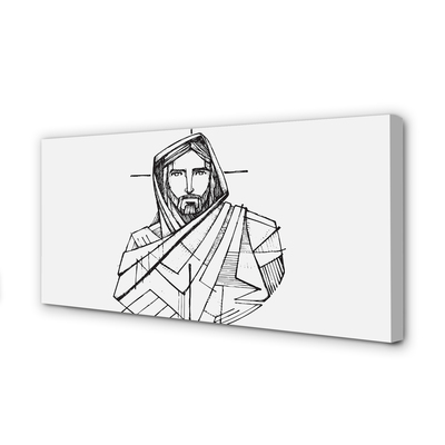 Canvas print Jesus drawing