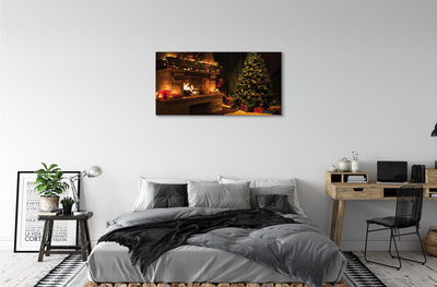 Canvas print Christmas decorations fireplace gifts