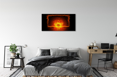 Canvas print Flaming basketball