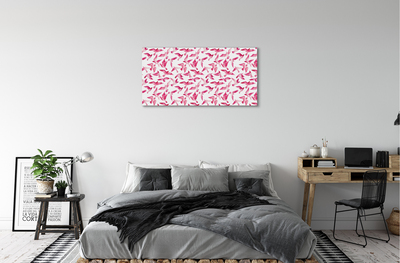 Canvas print Pink birds