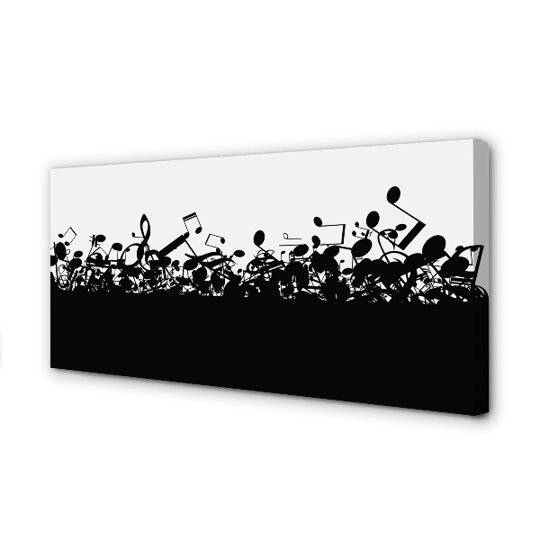 Canvas print Black and white notes