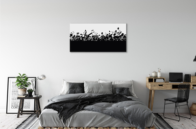 Canvas print Black and white notes