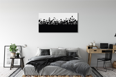 Canvas print Black and white notes