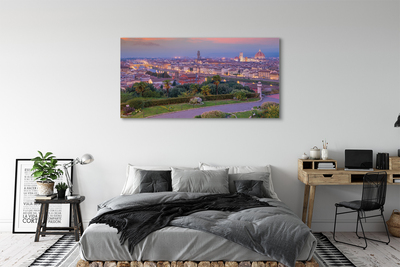 Canvas print Italy river panorama