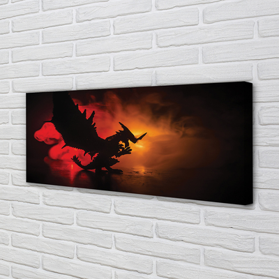 Canvas print Black dragon clouds