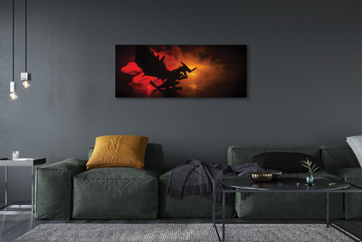 Canvas print Black dragon clouds